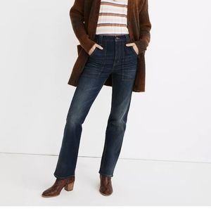 Madewell size 27 High-Rise Bootcut Jeans in Hezelton Wash: Carpenter Edition